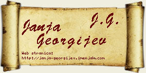 Janja Georgijev vizit kartica